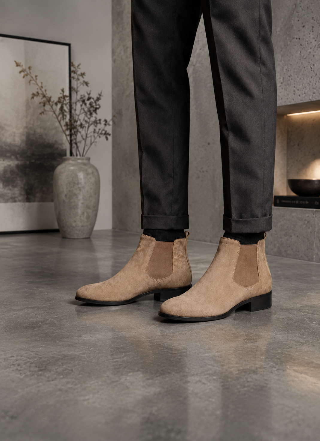 Velora Regent Suede Chelsea Boots