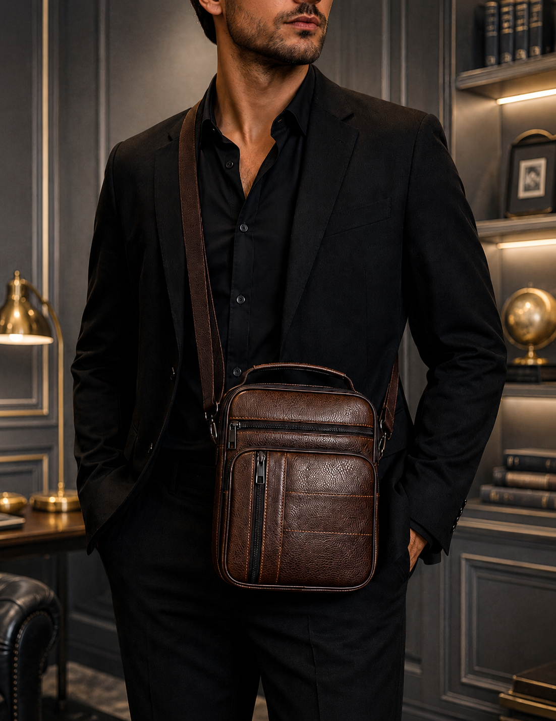 Velora Executive Leather Crossbody Bag